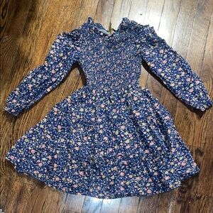Polo by Ralph Lauren Floral Kids Dress - Navy and Pink 6 Girls